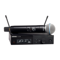 SLX-D WIRELESS VOCAL SYSTEM WITH SLXD4 RECEIVER AND SLXD2/BETA58 HANDHELD TRANSMITTER W/ BETA58 MIC