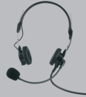 PH-44, DUAL-SIDED LIGHTWEIGHT HEADSET, 6&#39; (18M) CORD, A5F CONNECTOR